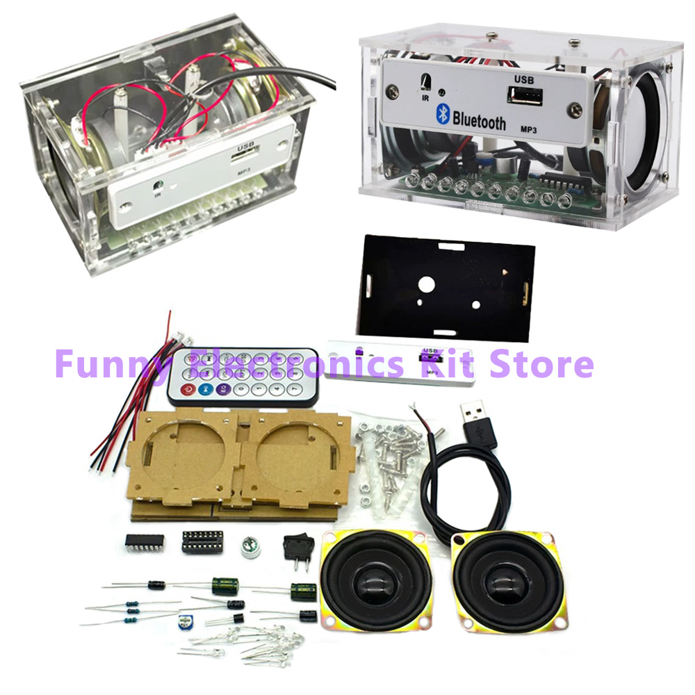 Diy Electronics Learning Kit - Kit de Altavoz Bluetooth Estéreo Blanco