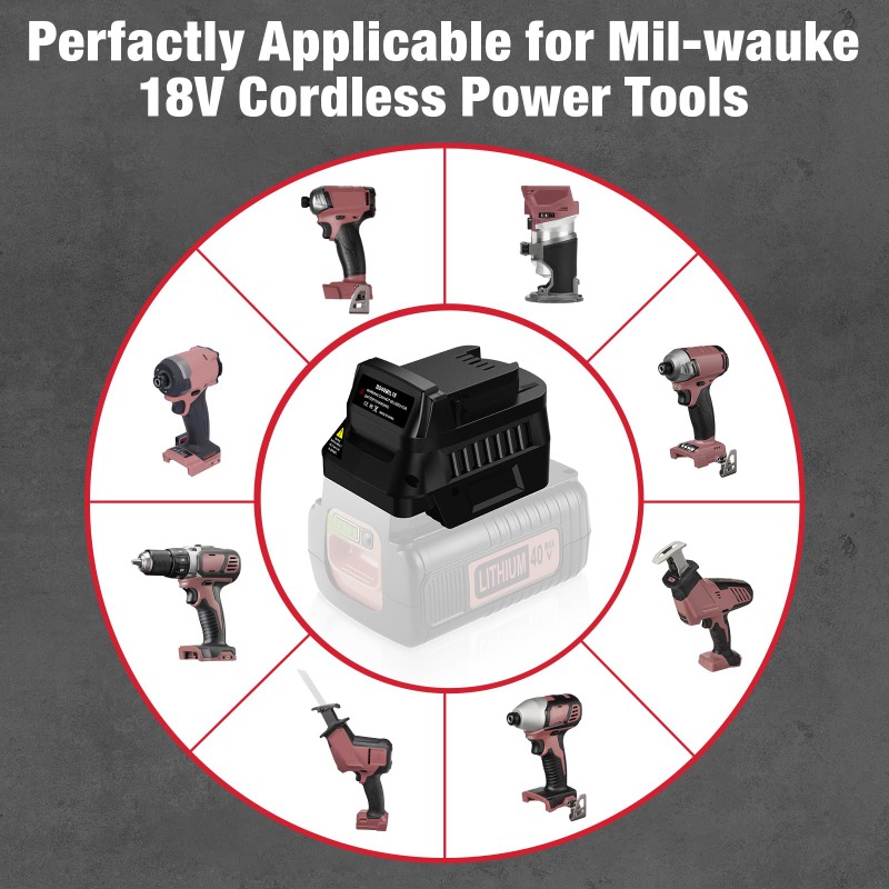 Adaptador de batería BD40MIL18 - Black+Decker Tool Cordless reseña y precio