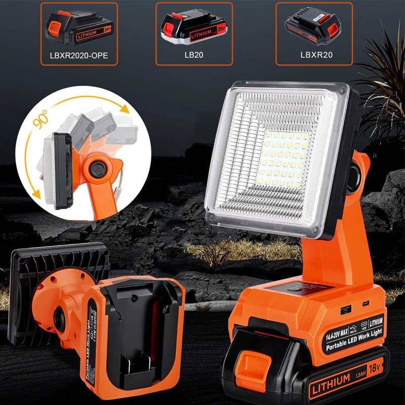 Lámpara Led de trabajo de 4 pu - Black+Decker Tool Cordless reseña y precio